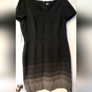 ANTONIO MELANI Black and Gray Midi Dress